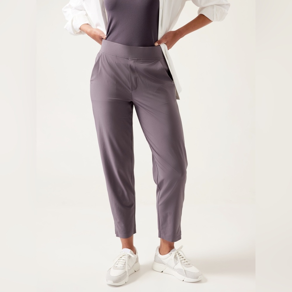 Athleta Brooklyn Mid Rise Ankle Pant Dusk Violet‎ 8